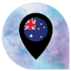 icona Sabryland.com con bandiera dell'Australia al centro